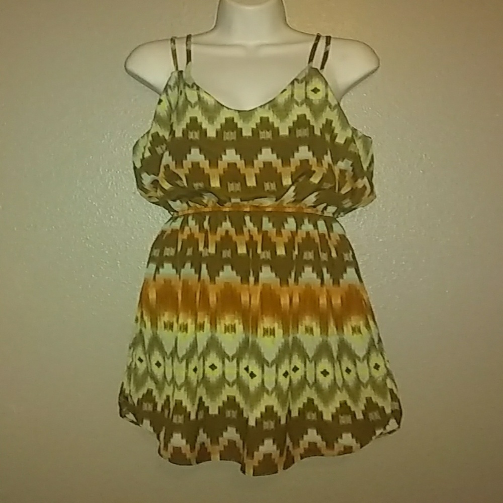 Nice dress has two little strips on each side.